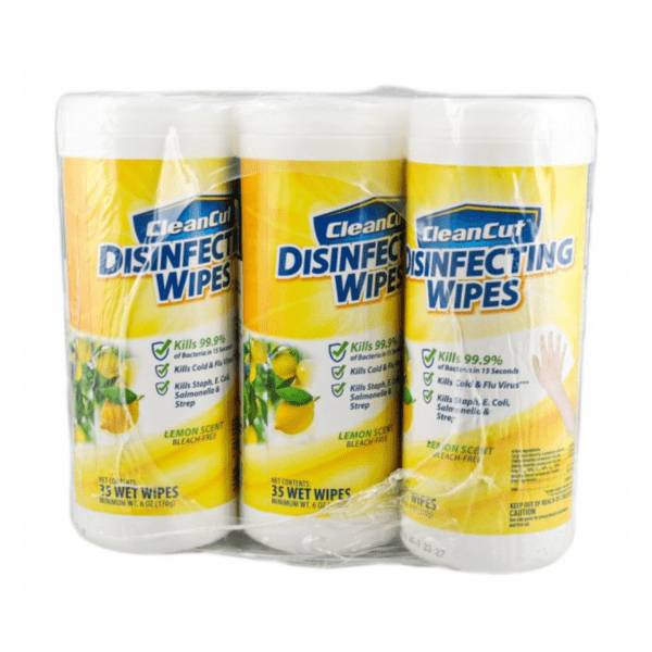 Image of 12 CleanCut Disinfecting Wipes Lemon Fresh Scent