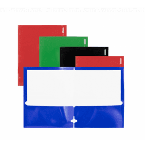 Laminated Folders Bundle of 5 Assorted Colors